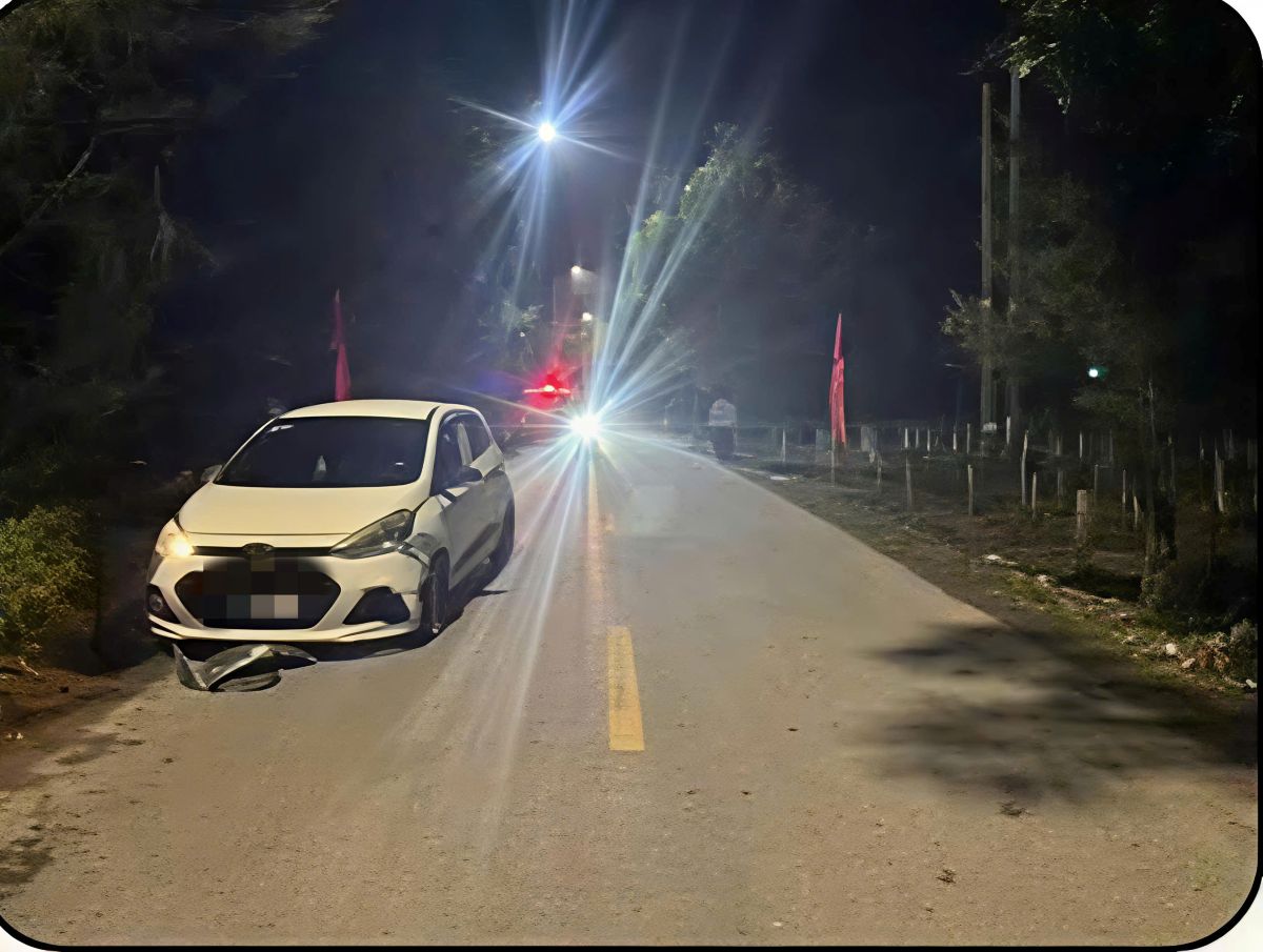 Scene of the accident involving a driver with alcohol concentration. Photo: Hai Phong Traffic Safety Board