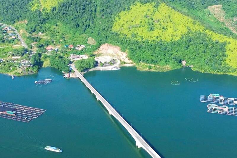 Water levels of hydropower reservoirs in the North on February 26. Photo: Minh Nguyen