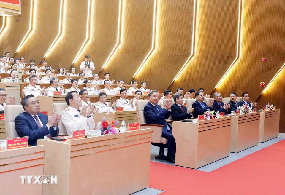 Tổng Bí thư Tô Lâm và các đại biểu. Ảnh: Thống Nhất/TTXVN