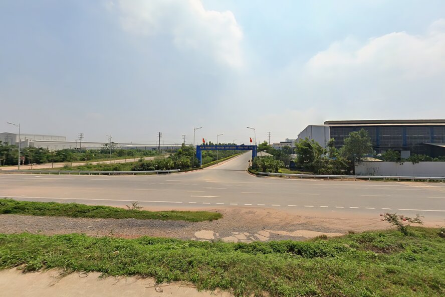 Nearly 9,200m2 of rice land is converted for the purpose of serving the Trung Ha Industrial Park technical infrastructure investment and exploitation project in Dao Xa commune, Phu Tho province. Photo: People provided.