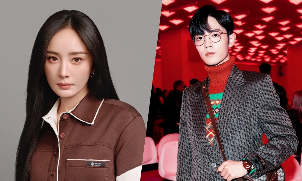 Yang Mi and Xiao Zhan participate in Milan Fashion Week. Photo: Weibo.
