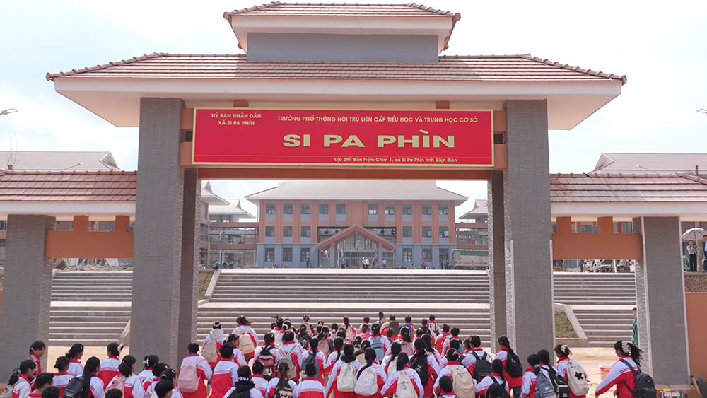 Inter-level boarding school in Si Pa Phin border commune, Dien Bien province. Photo: Tien The