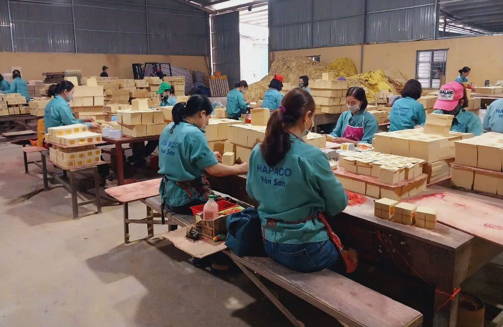 Công ty TNHH Hapaco Yên Sơn có 238 người lao động, 100% là đoàn viên công đoàn