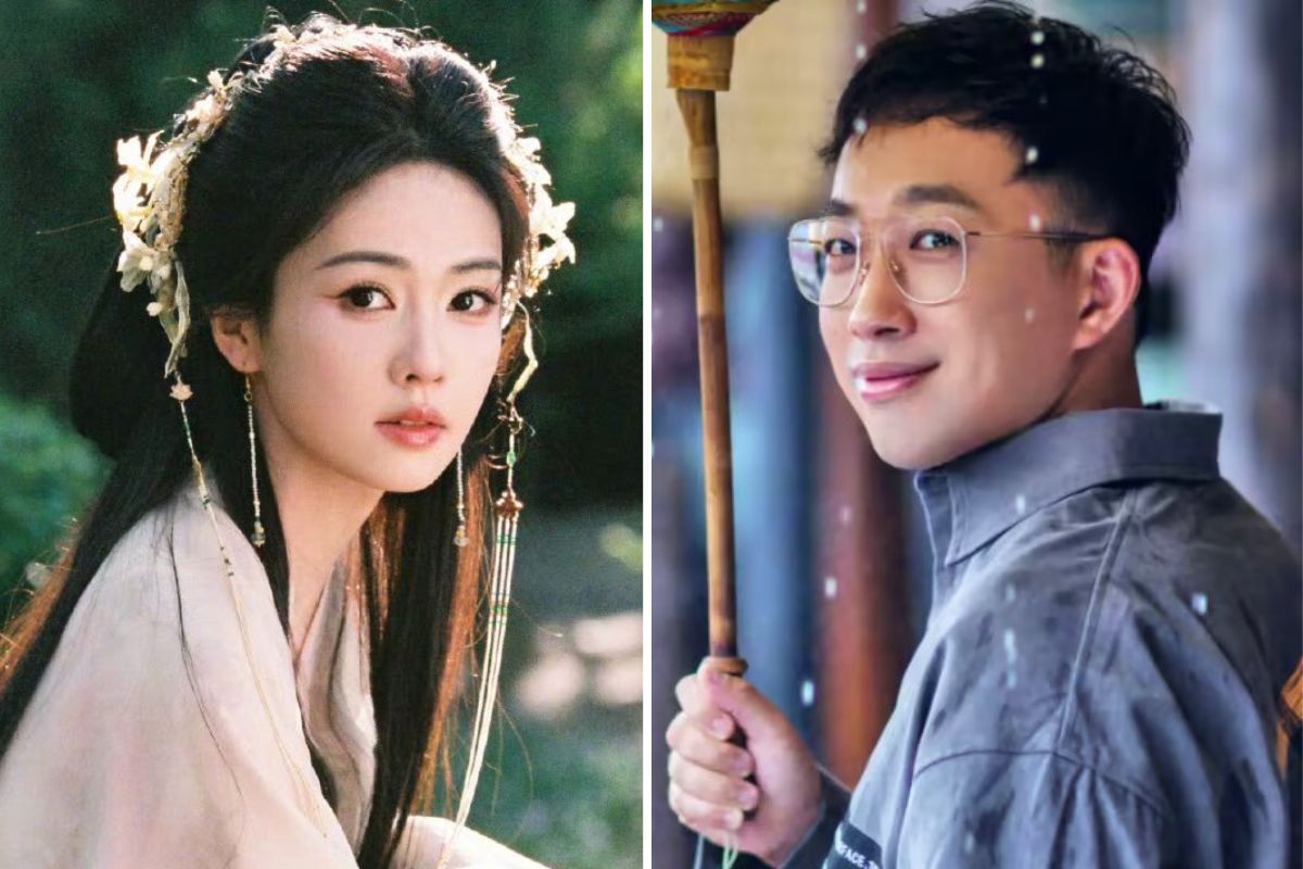 Actor Bai Lu and producer and director Yu Zheng. Photo: Xinhua