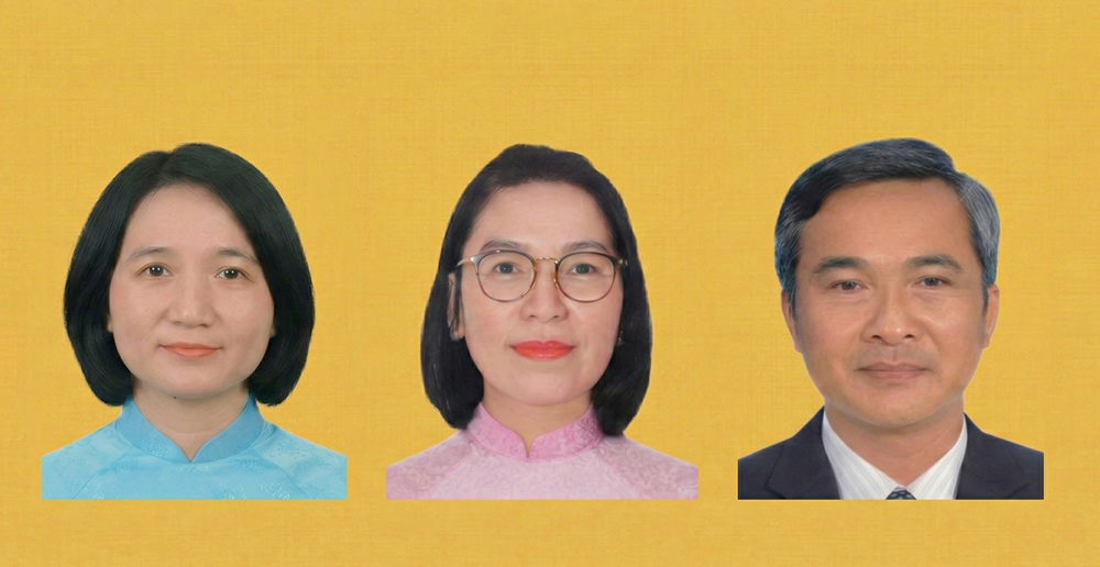 From left to right, portraits of Ms. Vo Thi Bich Phuong, Ms. Nguyen Thi Thanh An and Mr. Nguyen Phi Hung. Photo: My Linh.