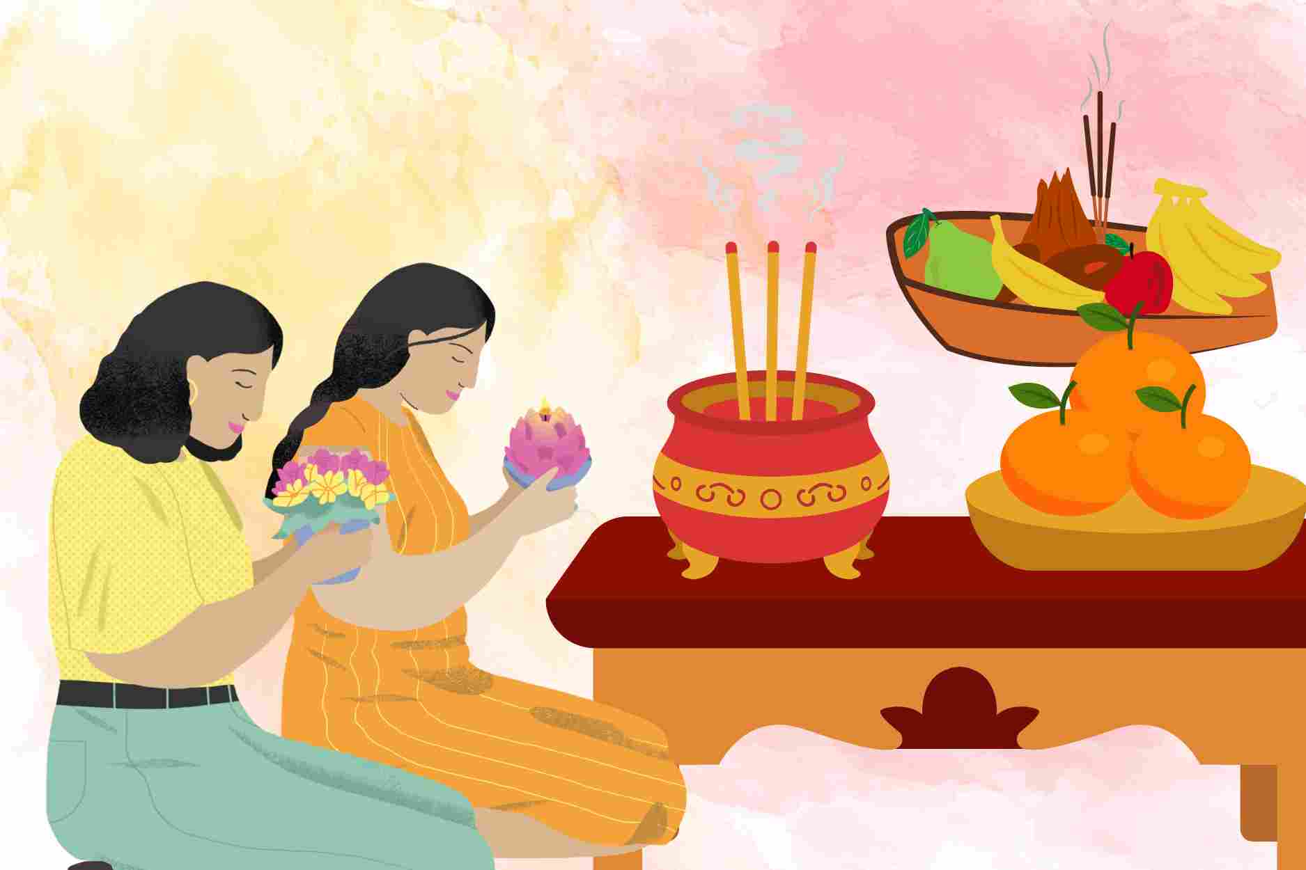 3 beautiful hours for worshiping the full moon of the first lunar month