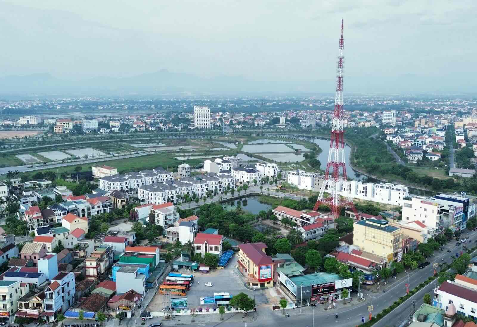 A part of Dong Hoi ward seen from above. Photo: Cong Sang