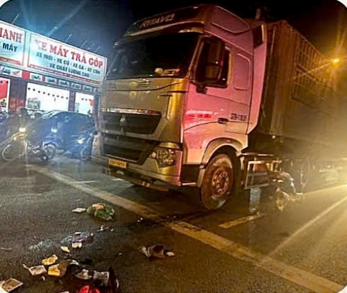 Serious traffic accident at Quang Thanh intersection. Photo: Hai Phong Traffic Safety Board