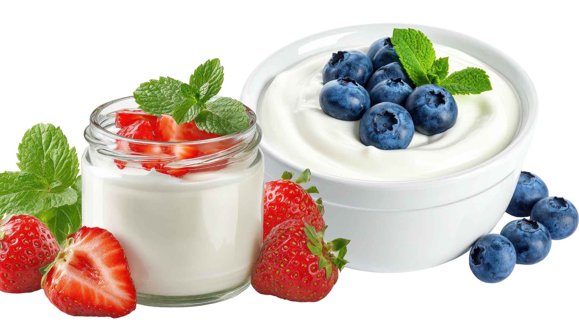 Yogurt should be unsweetened, and can be combined with strawberries or blueberries. Graphic photo: Huong Son