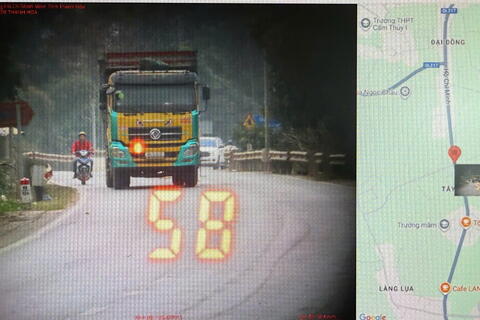 Speeding vehicle owner fined by traffic camera. Photo: Thanh Hoa traffic police