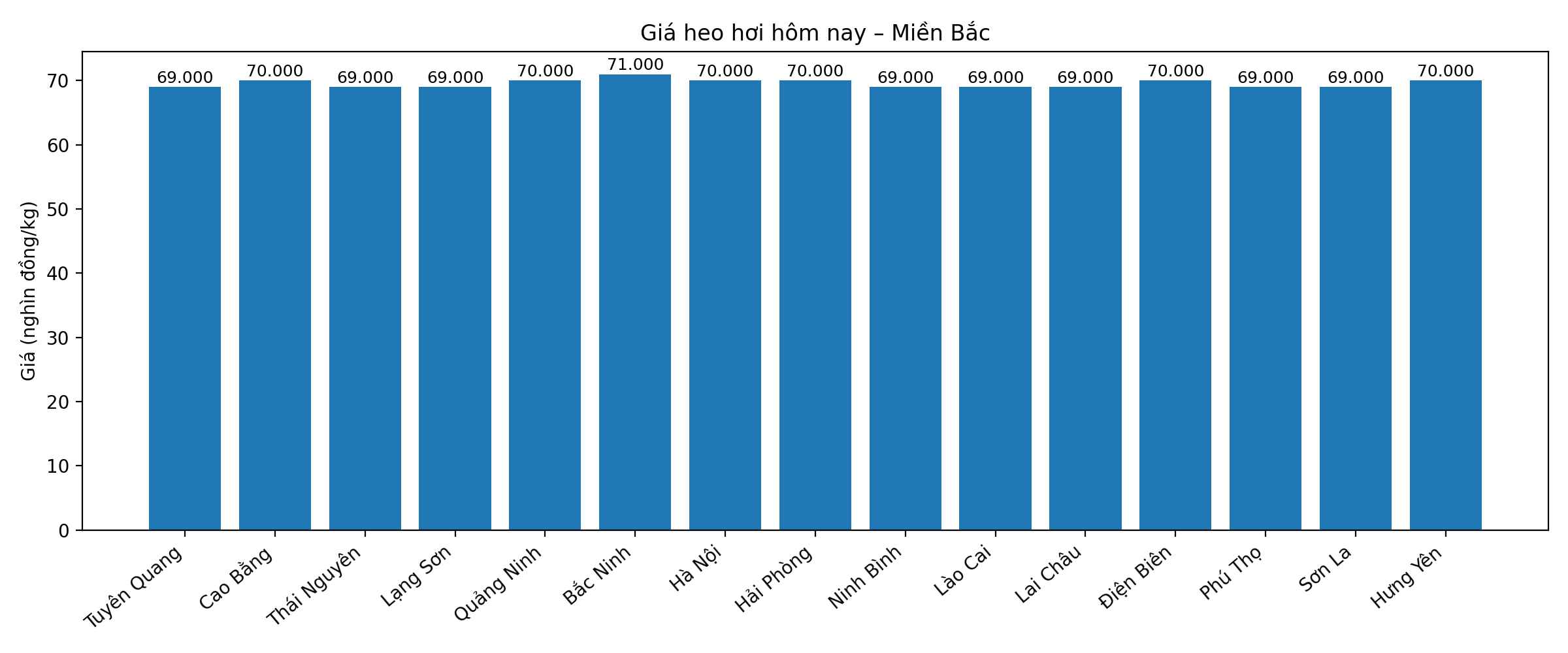 Giá heo hơi hôm nay 28.2 tại khu vực miền Bắc. Đồ hoạ: Phương Anh