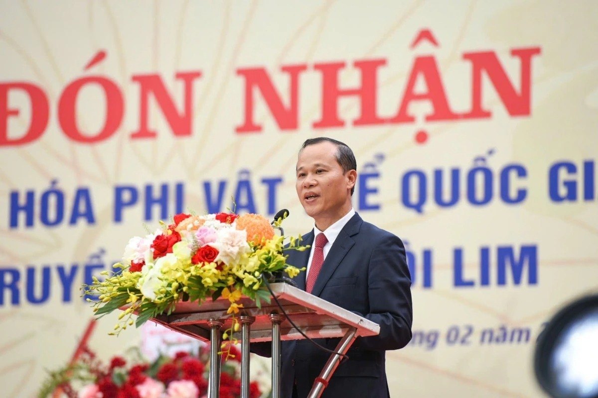 Ông Mai Sơn - Phó Chủ tịch UBND Thường trực tỉnh Bắc Ninh phát biểu tại buổi lễ. Ảnh: Văn Giang 