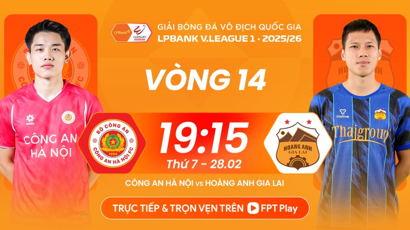 Hanoi Police meet Hoang Anh Gia Lai in round 14 of V.League 2025-2026. Photo: FPT Play