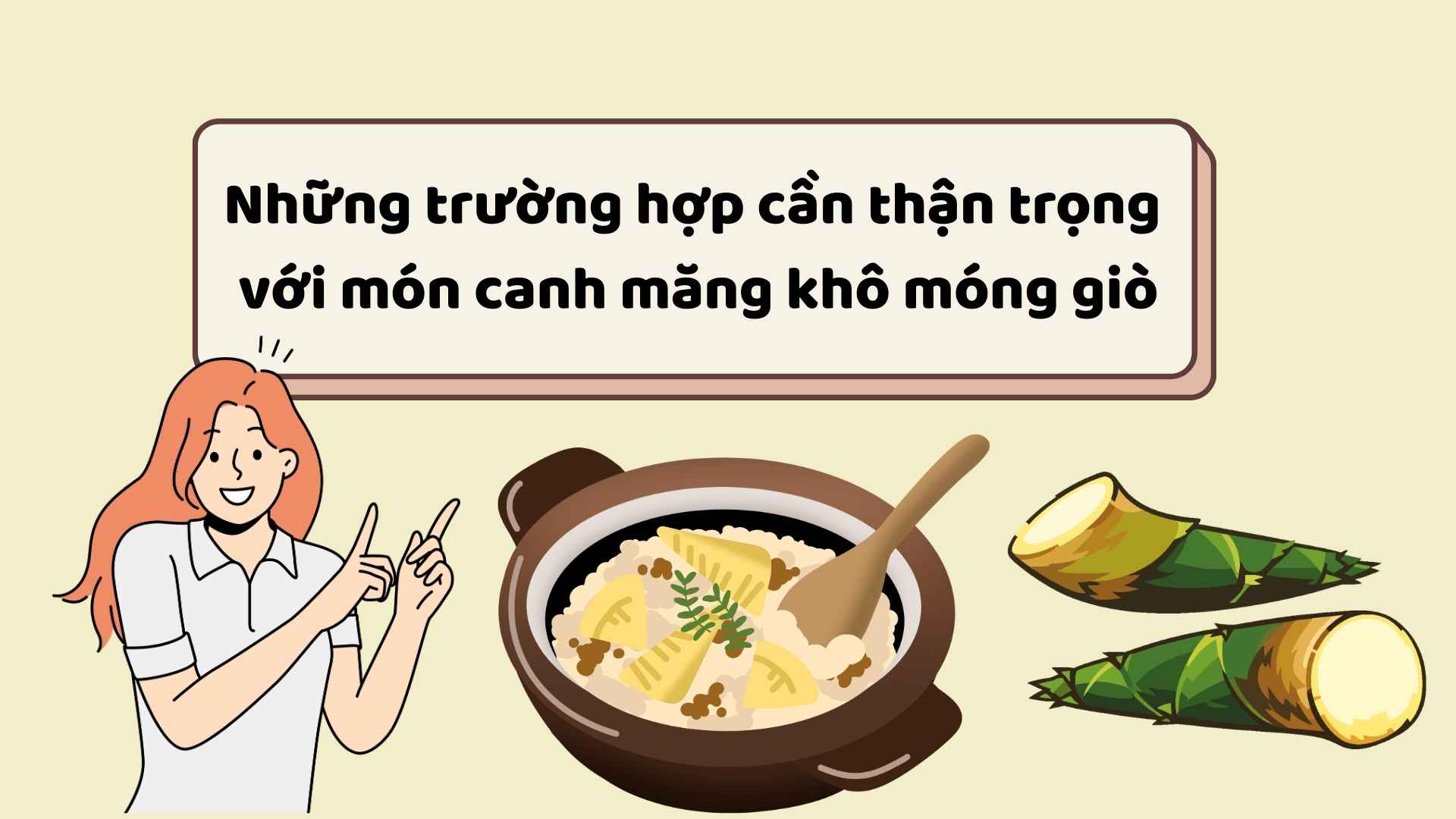 Cases to be careful with dried bamboo shoot and pig trotter soup