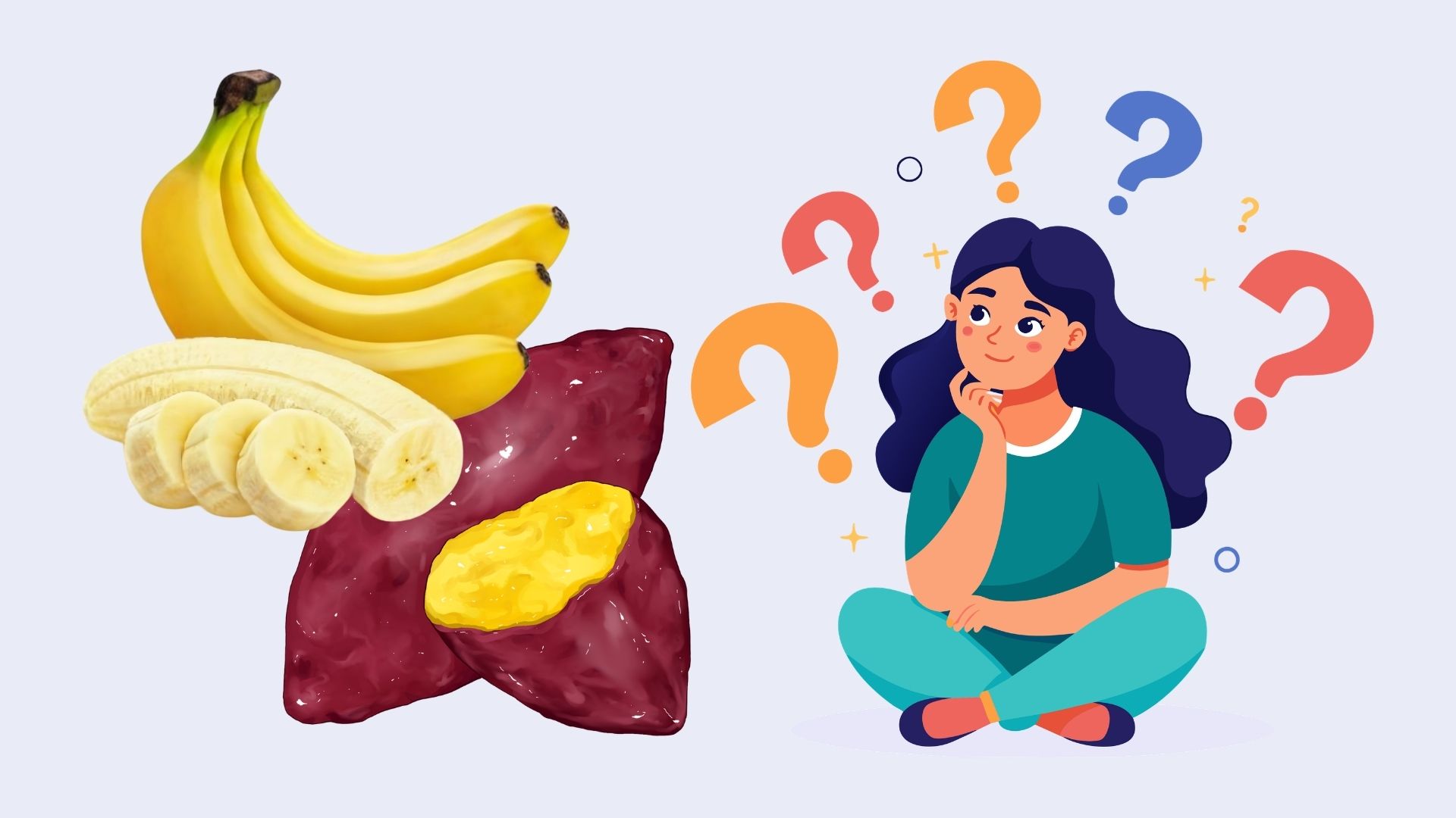 Is blood sugar better controlled by bananas or sweet potatoes? Graphics: Linh Dan