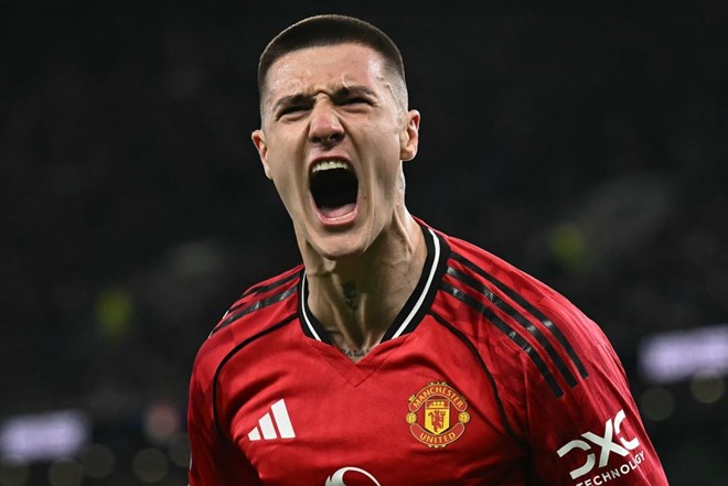 Benjamin Sesko đang có phong độ rất cao cho Man United, dù anh ít khi được đá chính những trận gần đây. Ảnh: AFP