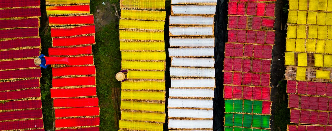 Làng nghề làm bột khoai đầy sắc màu ở Tây Ninh. Ảnh: Nguyễn Khánh Vũ Khoa