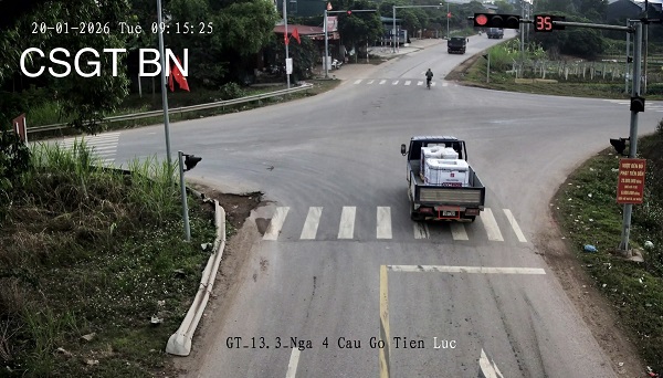 Car owner fined for running a red light. Photo: Bac Ninh Traffic Police
