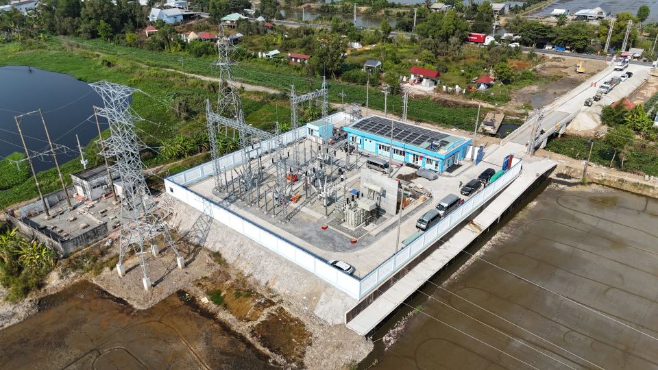 完成後のタイニン省タンタイン110kV変電所プロジェクト。写真:EVNSPC