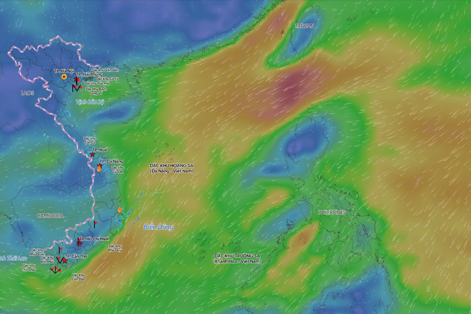 Weather forecast for some sea areas continues to be unfavorable. Source: Vietnam Disaster Monitoring System