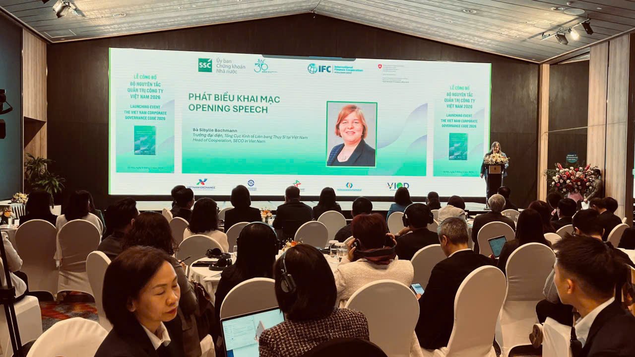 Lễ Công bố Bộ Nguyên tắc Quản trị Công ty Việt Nam. Ảnh: Lục Giang