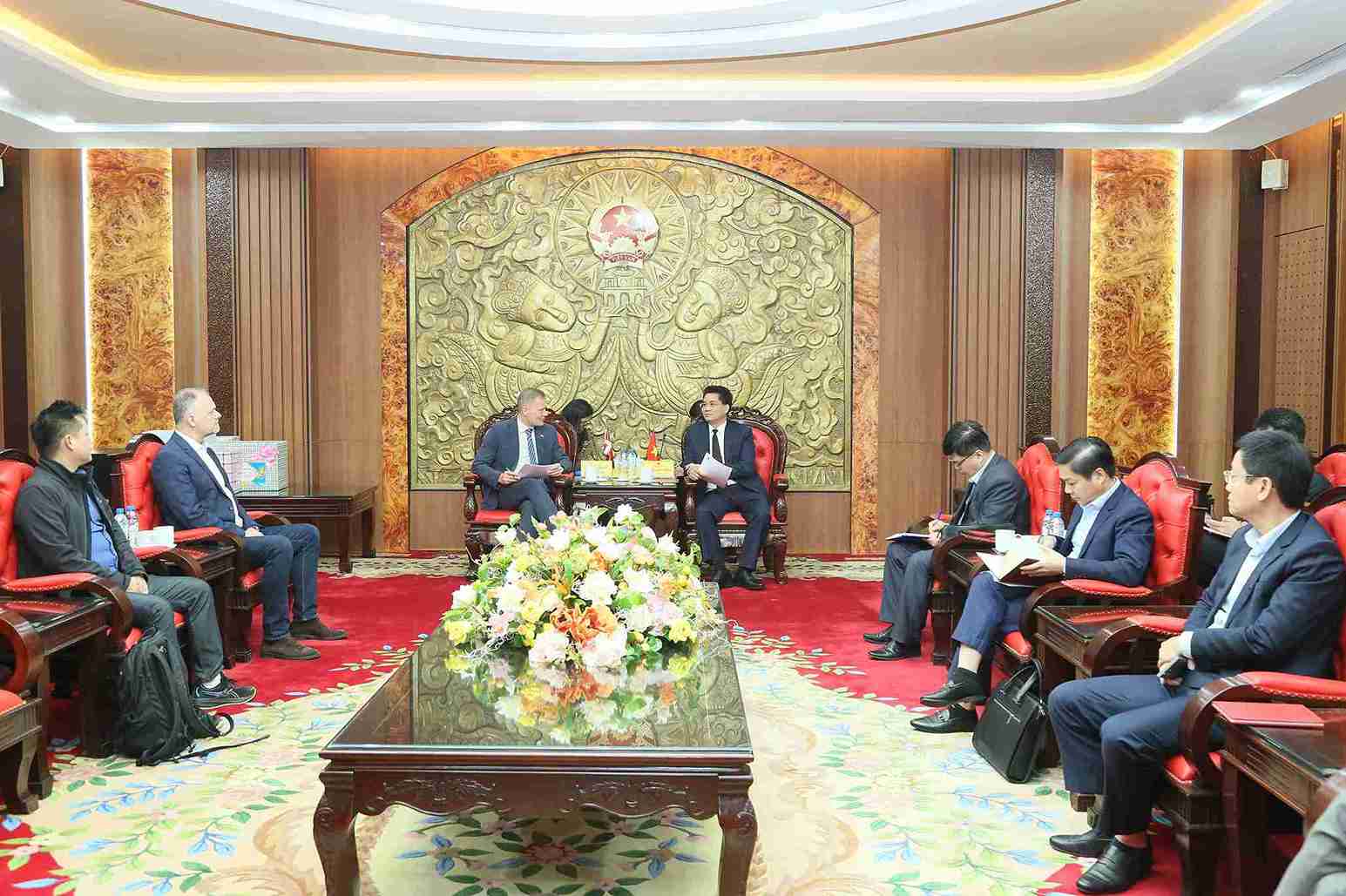 Hưng Yên trao đổi hợp tác đầu tư với Đại sứ quán Đan Mạch. Ảnh: Cổng TTĐT tỉnh Hưng Yên