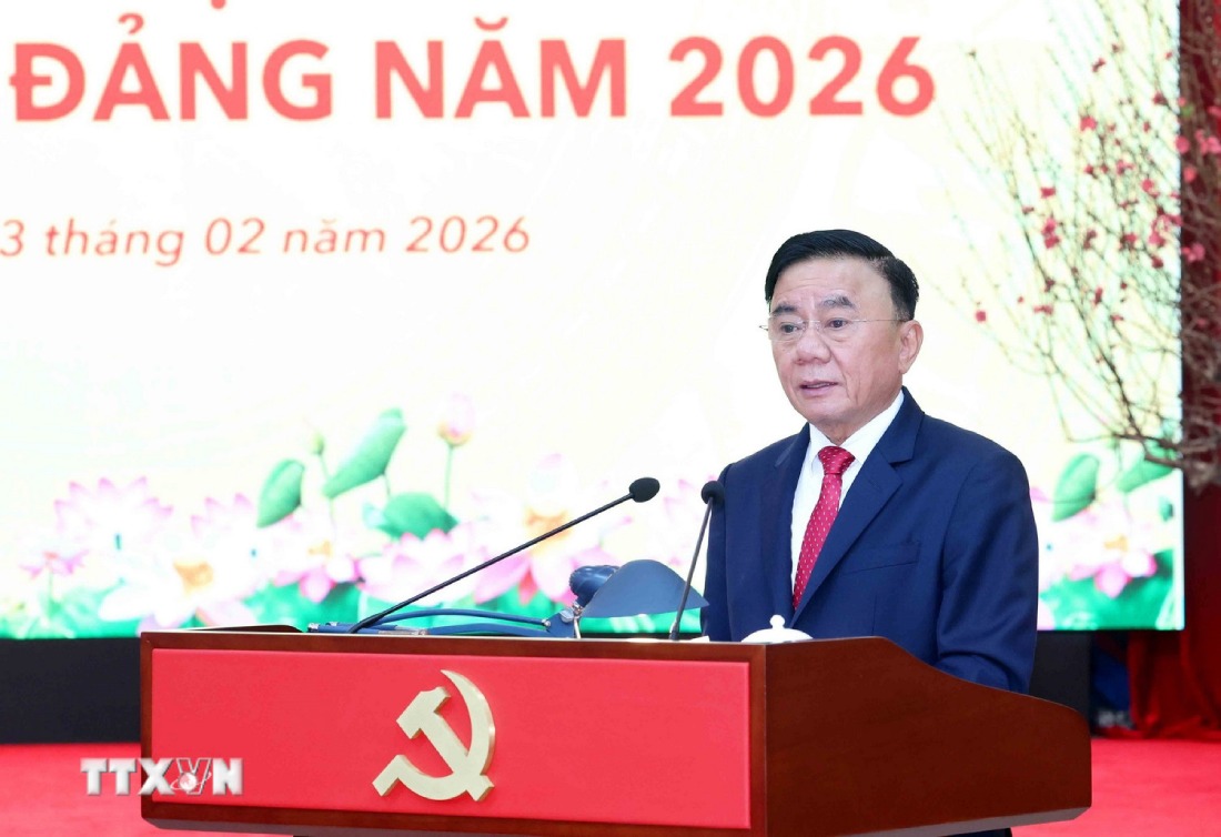 Thường trực Ban Bí thư Trần Cẩm Tú phát biểu. Ảnh: TTXVN