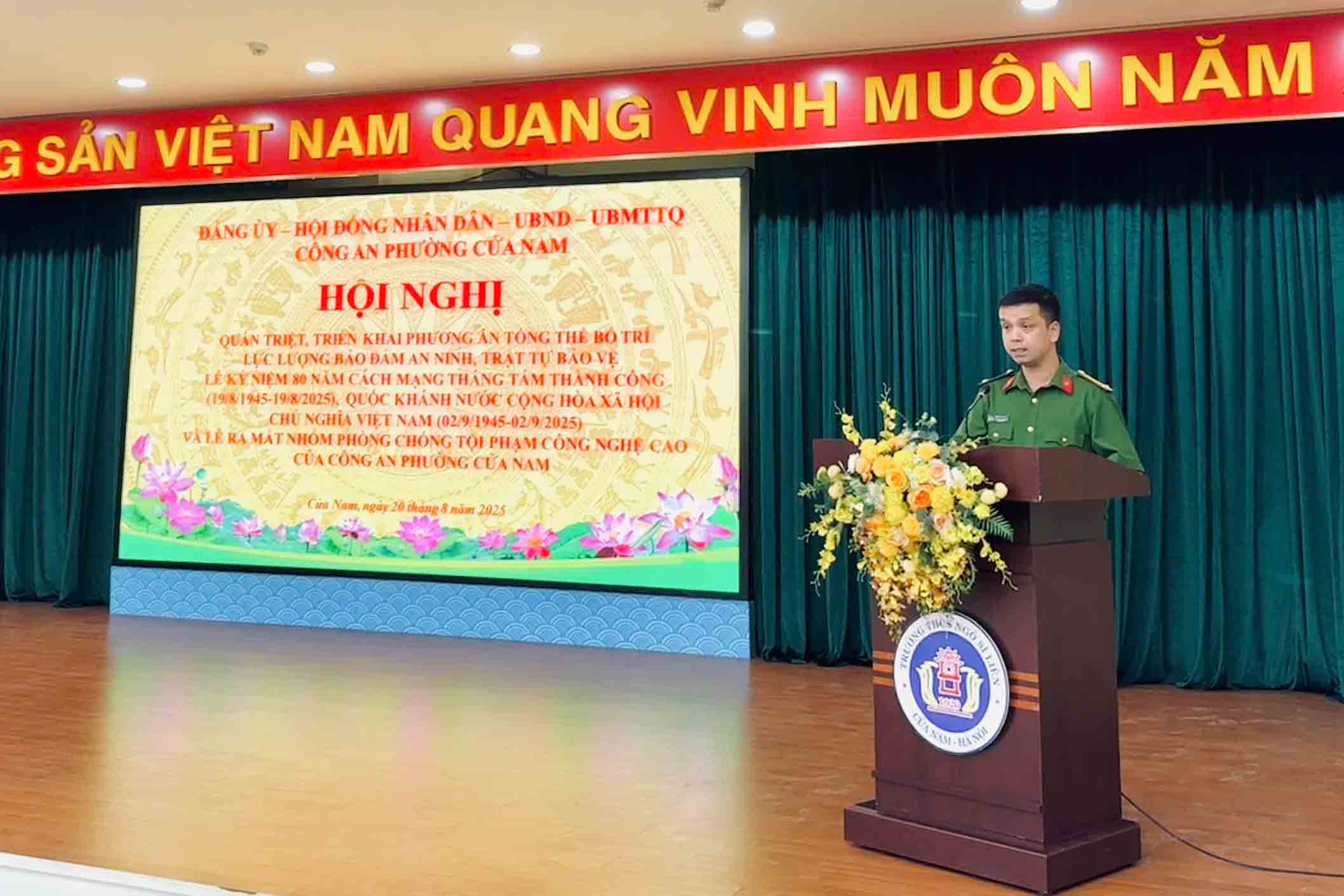 Lieutenant Colonel Tran Xuan Hai, Head of Cua Nam Ward Police (Hanoi). Photo: Hanoi Police