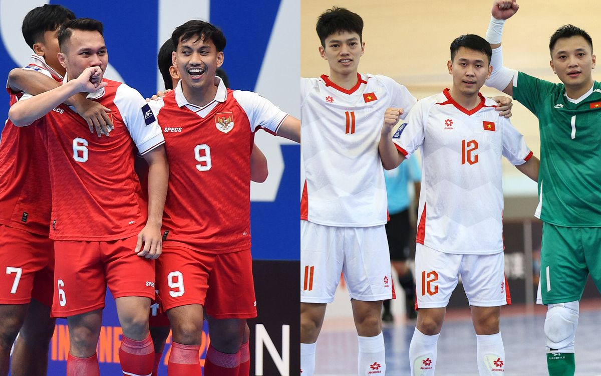 Vietnam futsal team faces Indonesia futsal team in the quarterfinals of the 2026 Asian Futsal Championship. Photo: VFF