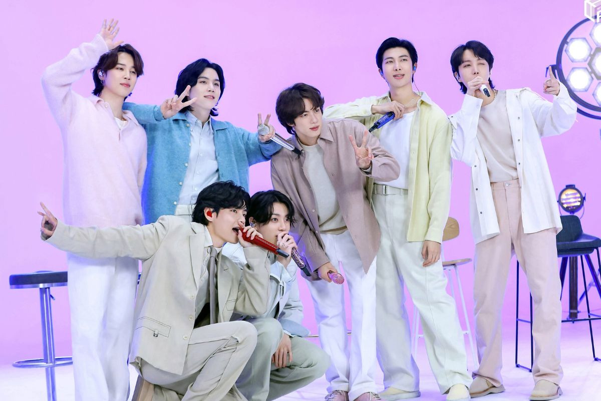 Groupe Kpop BTS. Photo: Lotte