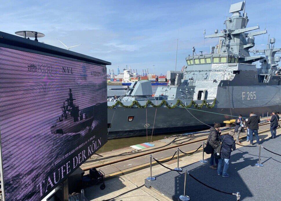 The Koln frigate, one of the 2 German warships sabotaged by shipbuilders. Photo: German Navy