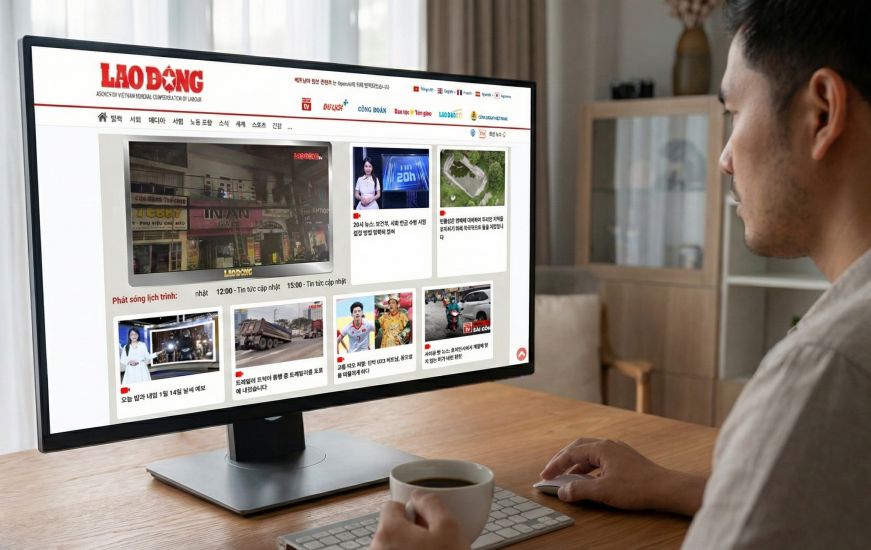 Báo Lao Động ứng dụng AI để mở thêm chuyên trang tiếng nước ngoài. Ảnh: AI