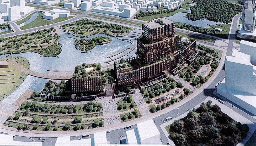 Perspective of the architectural space of the Ho Chi Minh City Political - Administrative Center. Photo: Ho Chi Minh City Architectural Research Center