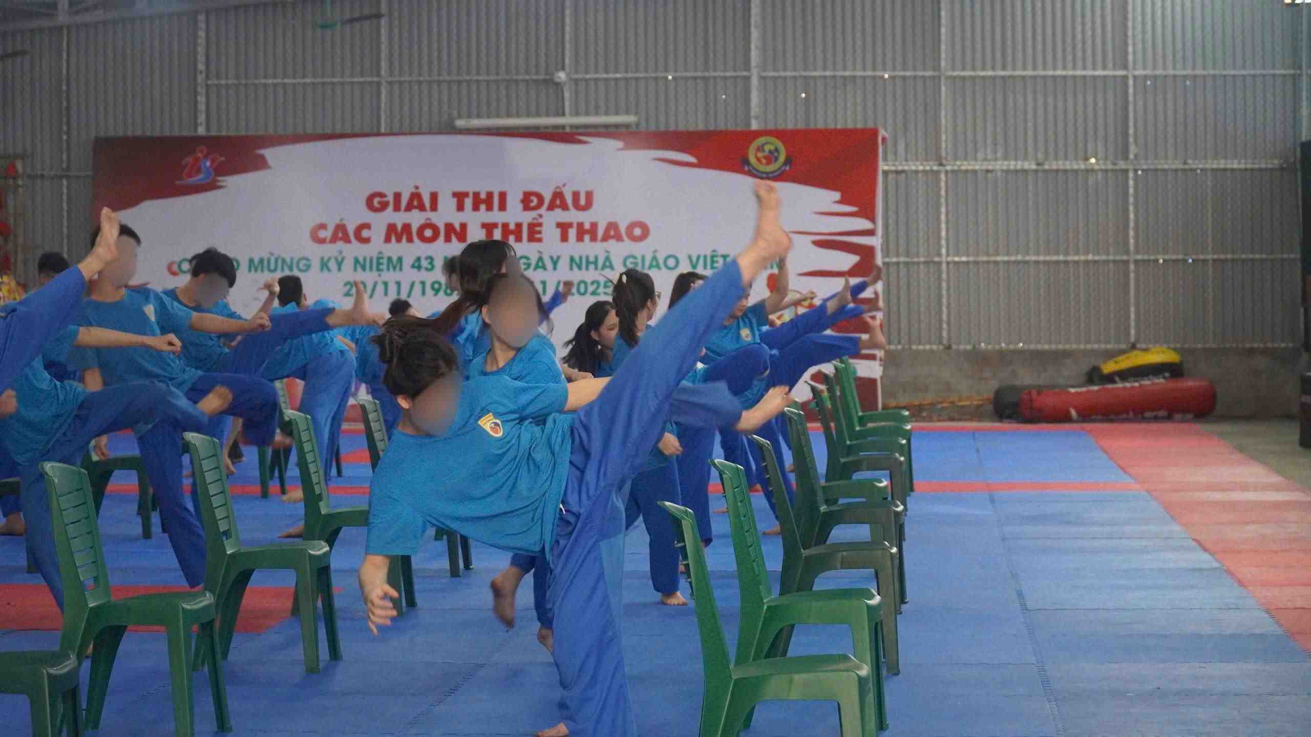 Lớp tập võ tại trường giáo dưỡng. Ảnh: Minh Vũ