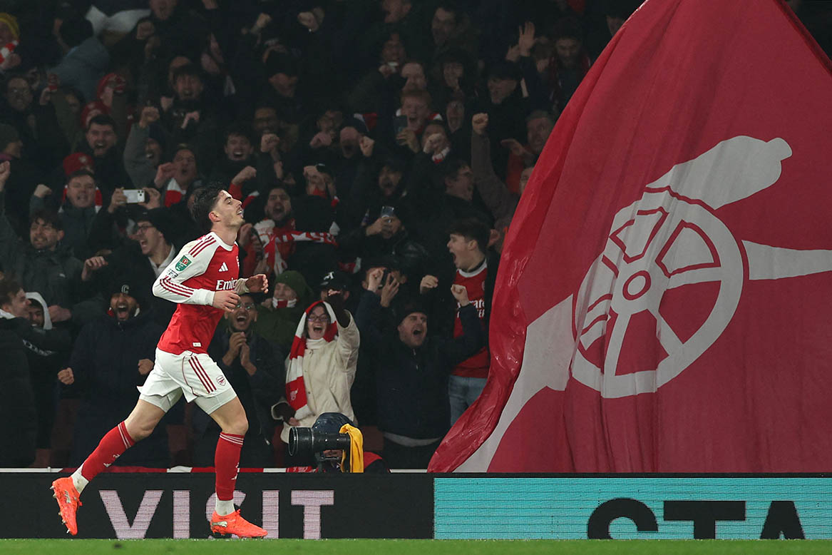 Arsenal reached the League Cup final after defeating Chelsea. Photo: AFP