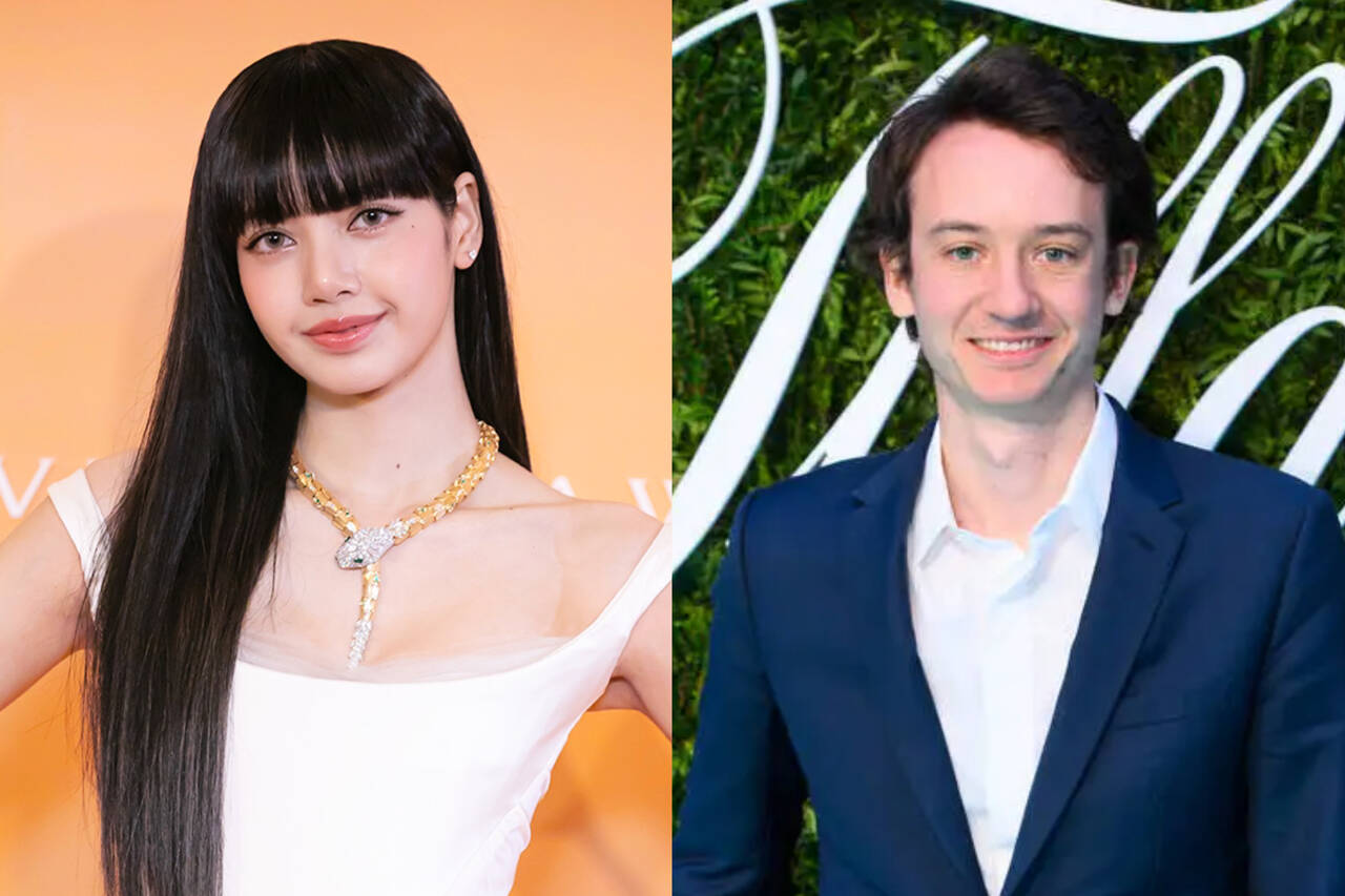 Lisa (Blackpink) and Frédéric Arnault. Photo: Lotte