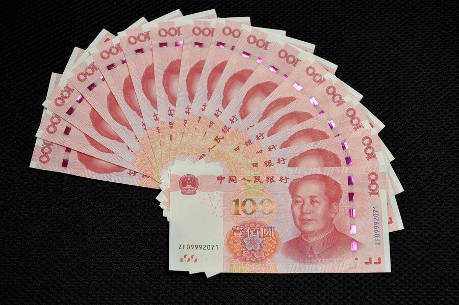 Renminbi taken at a bank in Beijing, China. Photo: Xinhua