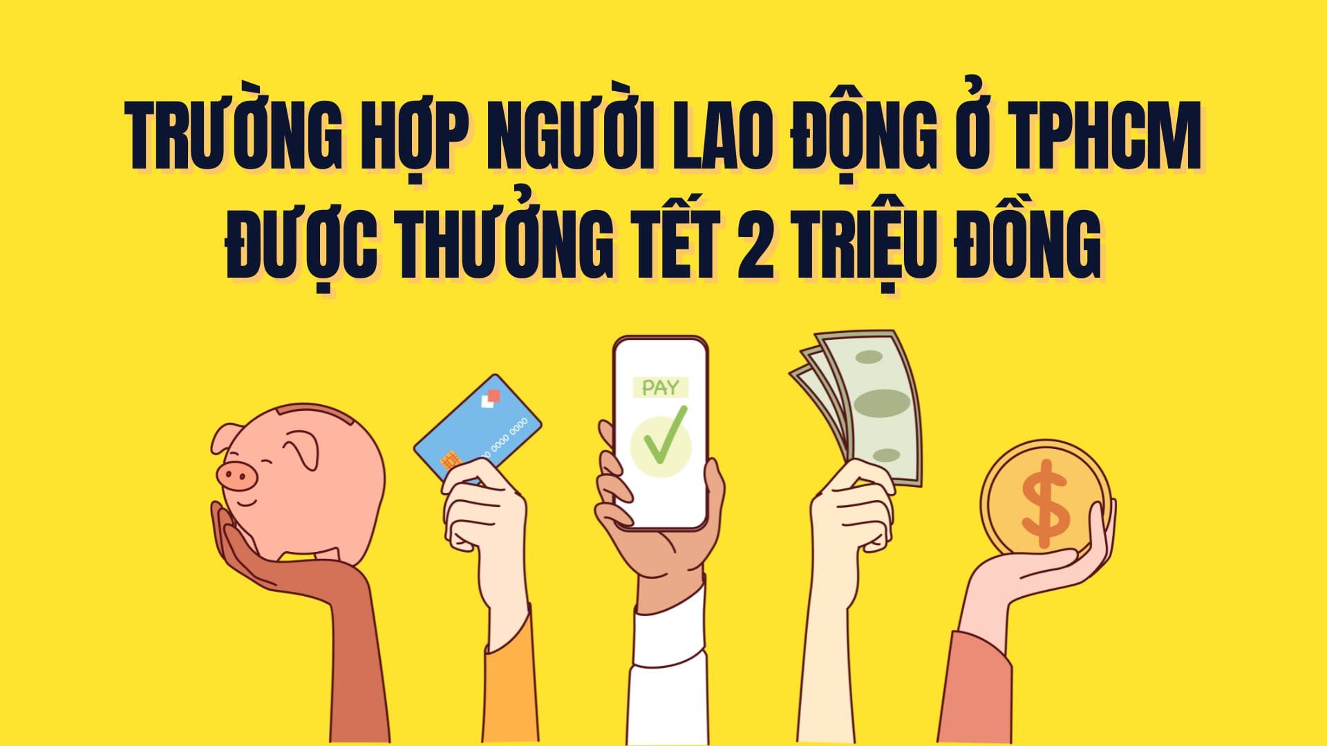 Workers in Ho Chi Minh City are rewarded 2 million VND for Tet when they fall into any case. Graphics: Tra My