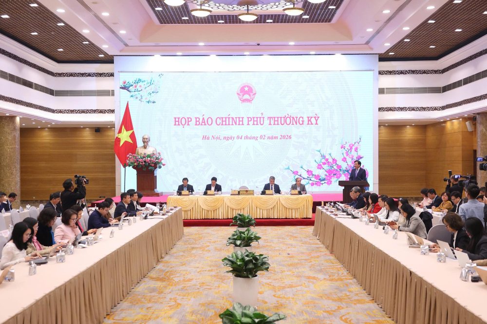 Họp báo Chính phủ thường kỳ tháng 1.2026. Ảnh: Trần Vương
