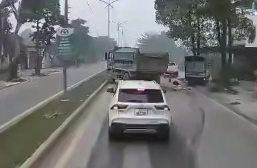 Information about the accident that killed 1 traffic police officer on the spot. Photo: Thanh Hoa