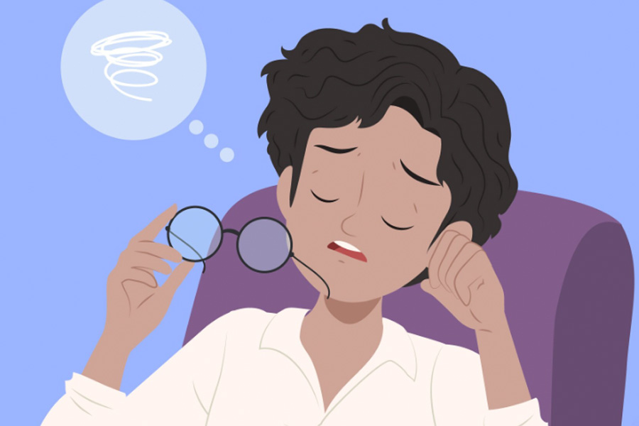 Wearing glasses in the wrong size not only causes blurred vision but also affects the brain. Graphics: Thien Nhan