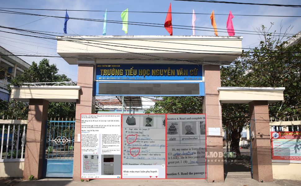 Profesor de inglés corrige arbitrariamente los exámenes, baja las notas de muchos estudiantes, es disciplinado con una advertencia y deja de enseñar. Foto: Hoai Phuong