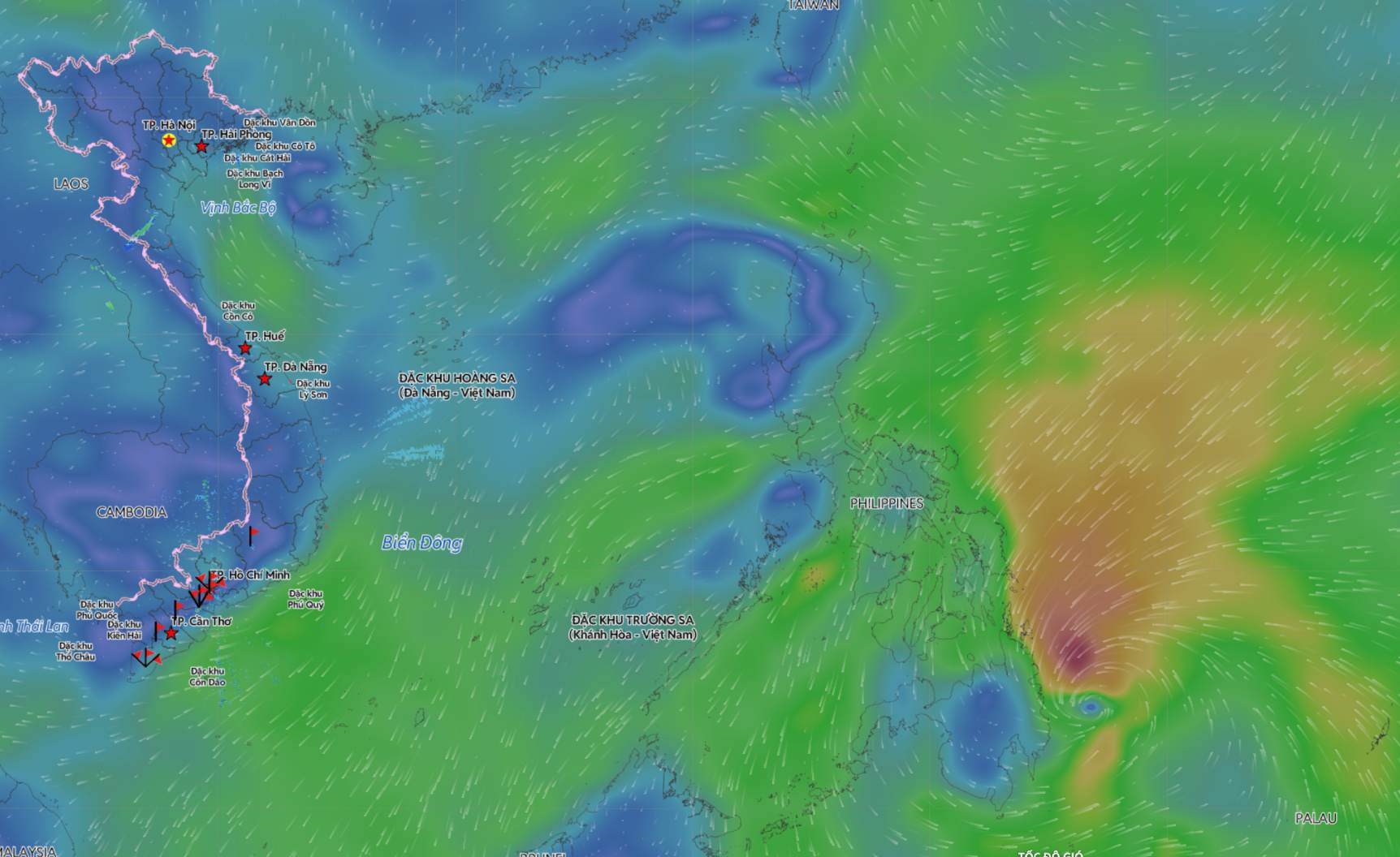Update on the location of Typhoon Penha at 2:00 PM on February 5. 2. Source: Vietnam Disaster Monitoring System