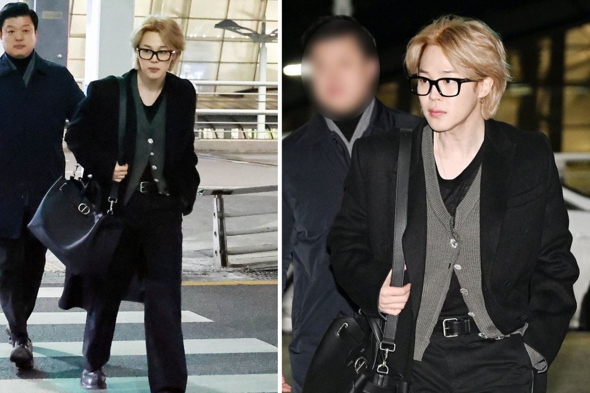 Phong cách thời trang sân bay của Jimin BTS gây ấn tượng. Ảnh: Lotte