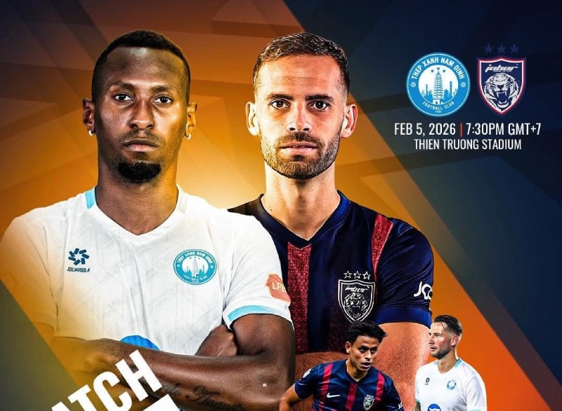 Nam Dinh meets JDT at the C1 Southeast Asian Cup. Photo: ASEAN United