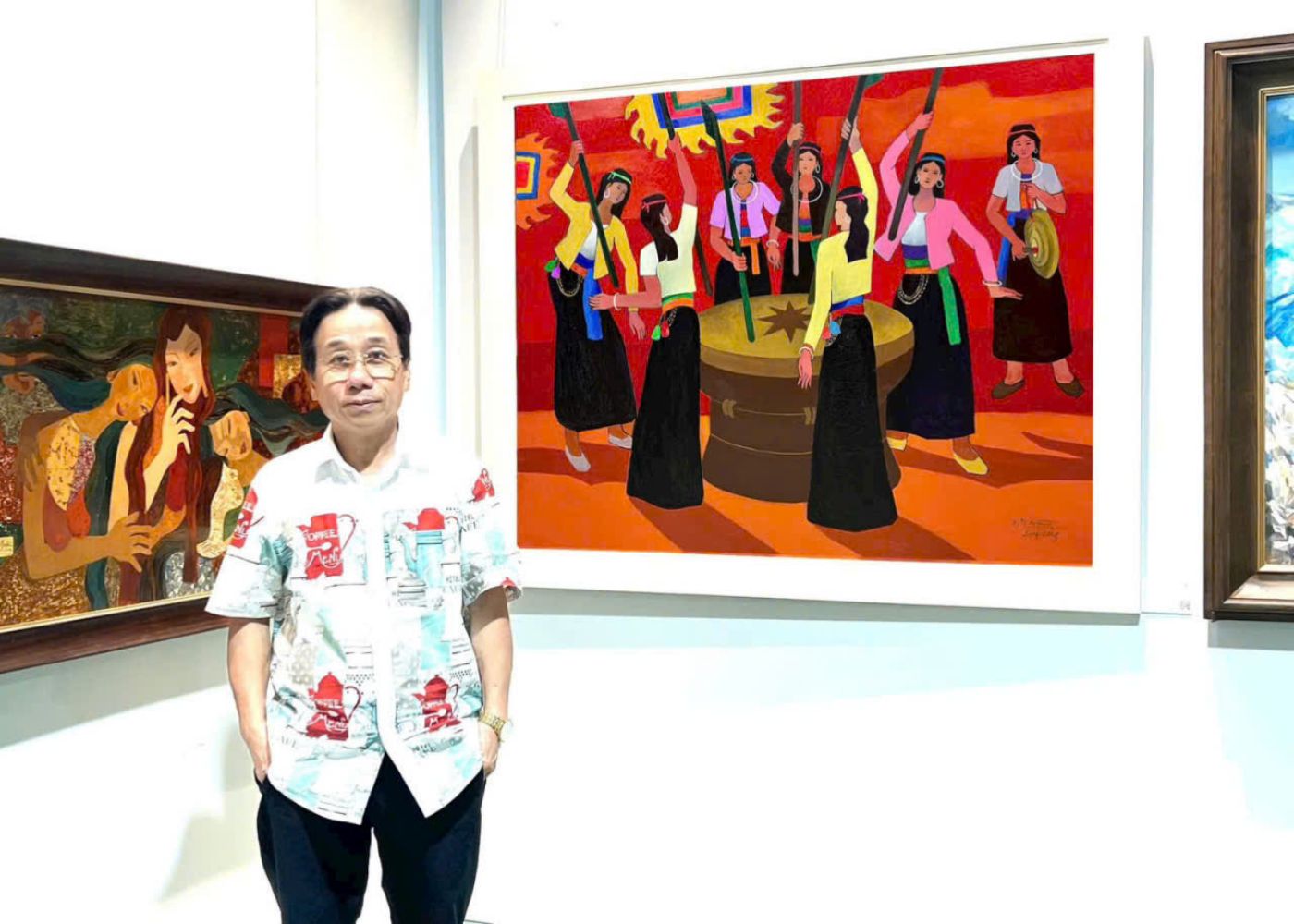 Artist Do Ngoc Dung and oil painting "Nhip trong dong" won the Excellent Award in 2025 awarded by the Vietnam Union of Literary and Art Associations in Hanoi, January 15, 2026.