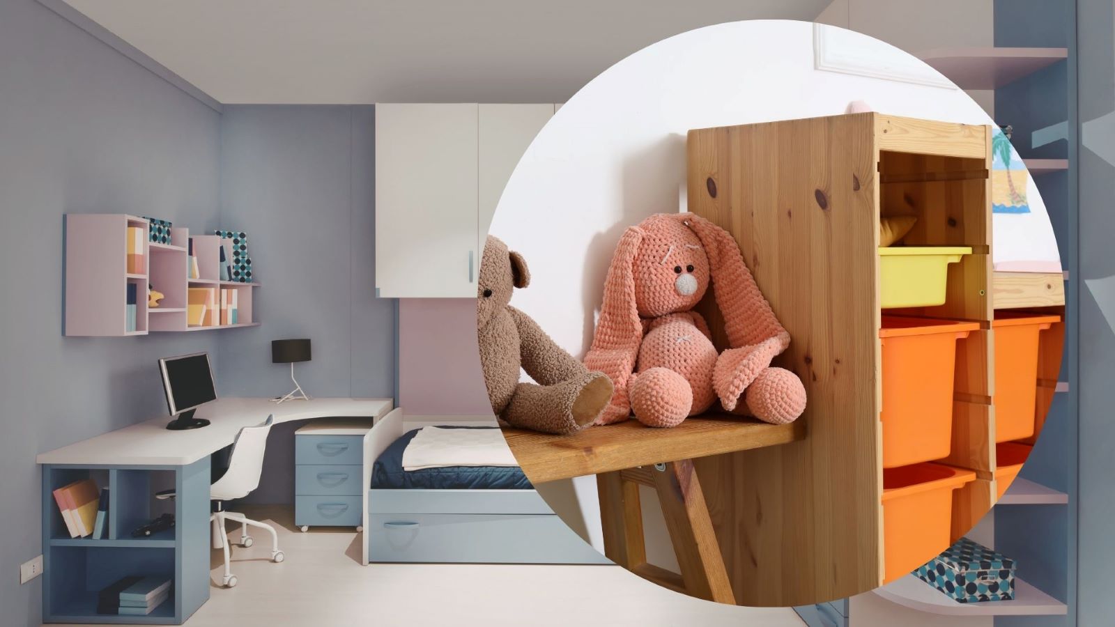 Designing shelves and separate storage cabinets for toys helps the children's bedroom always be neat, tidy and optimize usage space. Graphics: Thanh Thanh