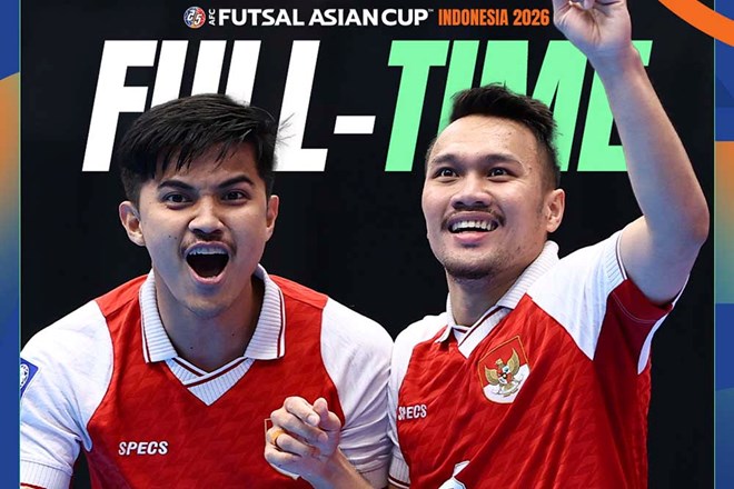 Tuyển futsal Indonesia lần đầu giành quyền vào chung kết giải châu Á. Ảnh: AFC