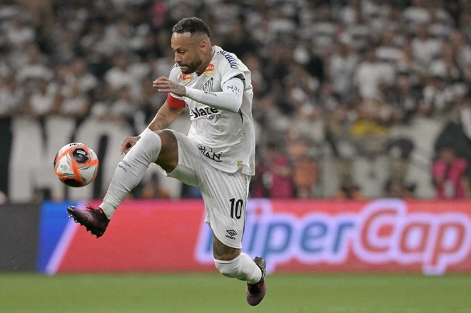 Neymar is currently playing for Santos in his home country of Brazil. Photo: AFP