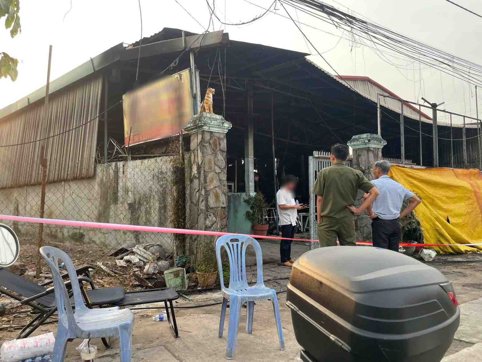 Nguyên nhân vụ cháy đang được điều tra làm rõ. Ảnh: Đình Trọng